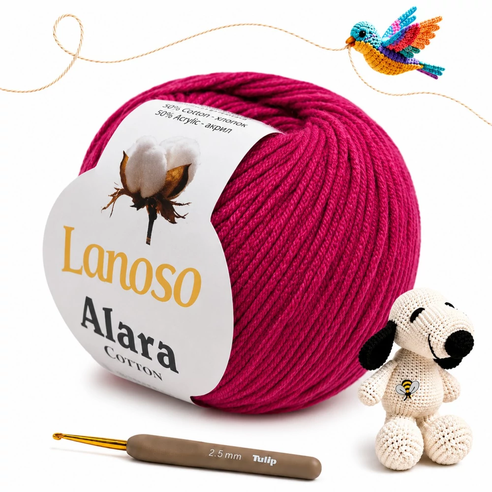 Lanoso Alara amigurumi fonal -Vörös áfonya - 928 -
