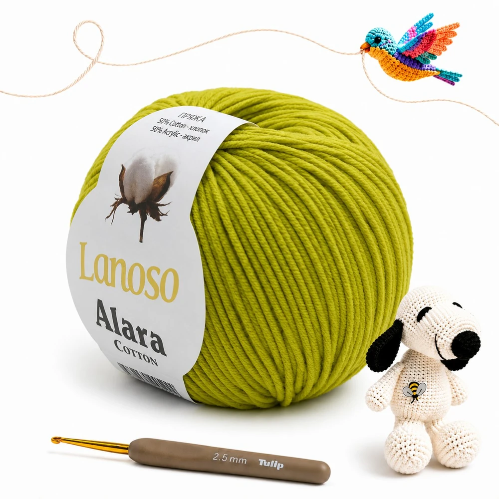 Lanoso Alara amigurumi fonal -Lime zöld - 1912 -