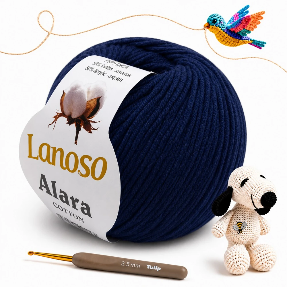 Lanoso Alara amigurumi fonal -Sötétkék - 958  -