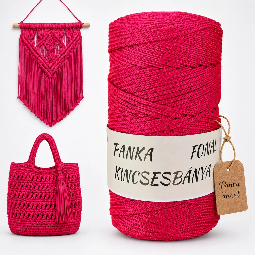 3 mm makramé fonal by Panka - Alkonybíbor -