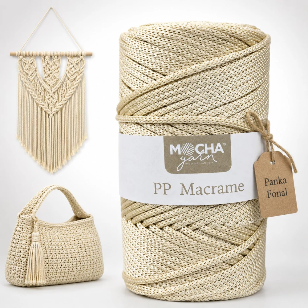 3 mm makramé fonal Mocha -Napkalász -