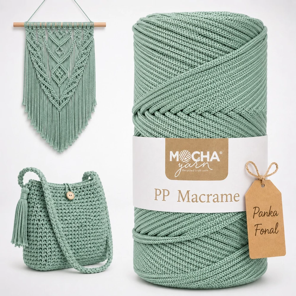 3 mm makramé fonal Vadmenta színben - Mocha -
