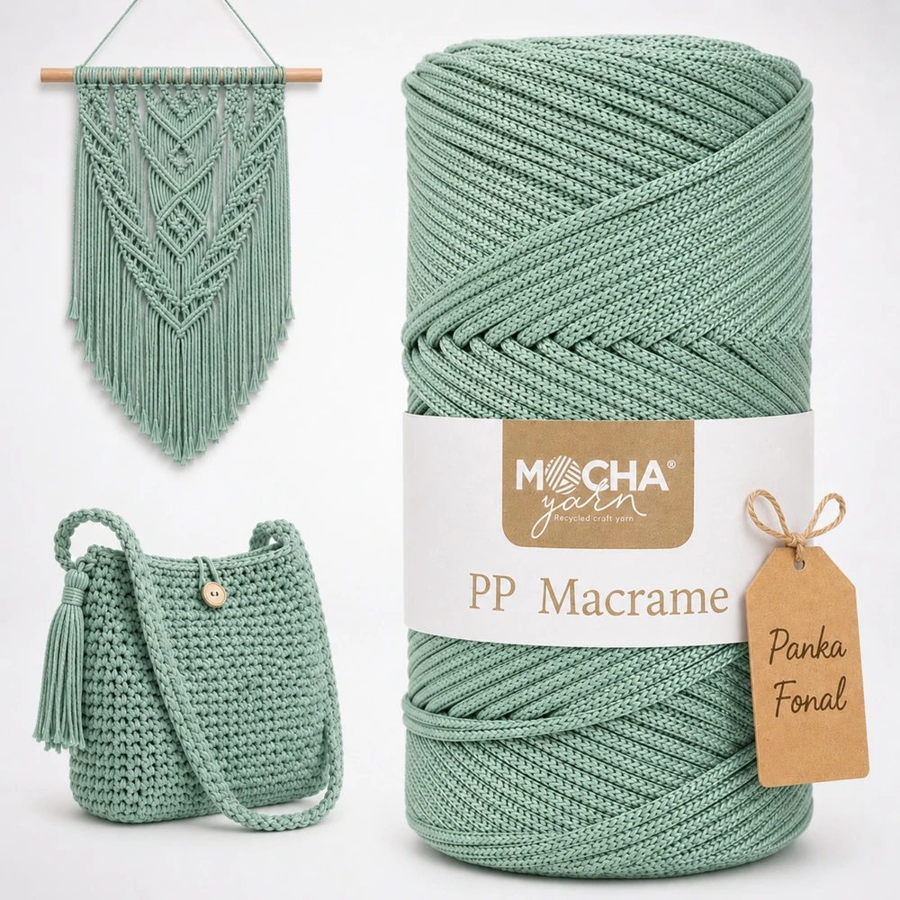 3 mm makramé fonal Vadmenta színben - Mocha -