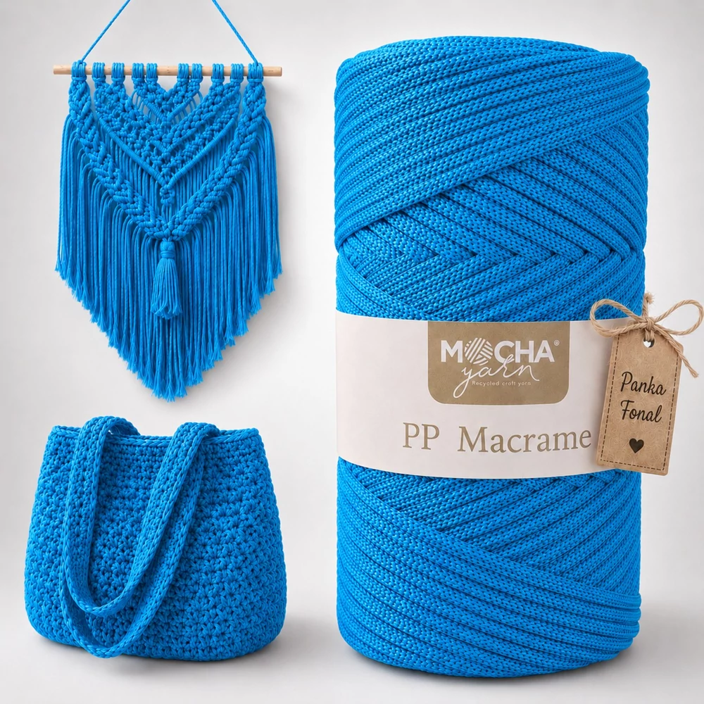 3 mm makramé fonal Türkizkék színű - Mocha -