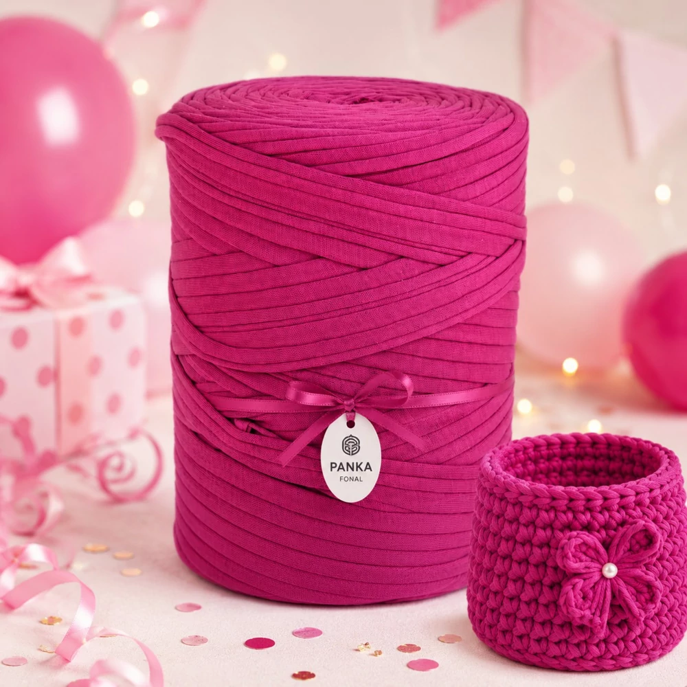 Pink party színű pólófonal