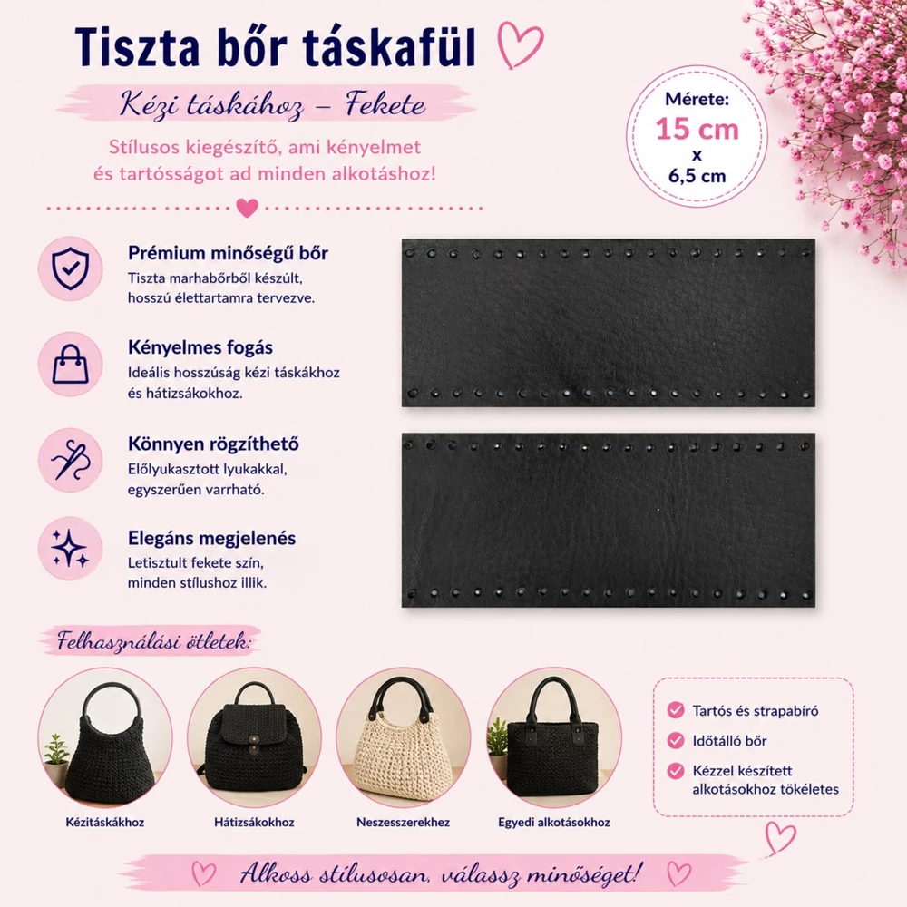 kézi táskához táskafül - fekete -
