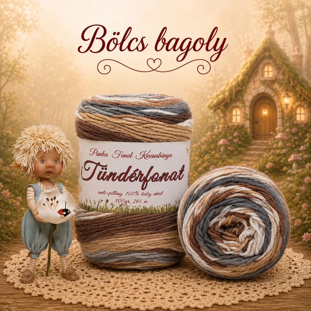 Batik, antipilling Tündérfonat - Bölcs bagoly -759
