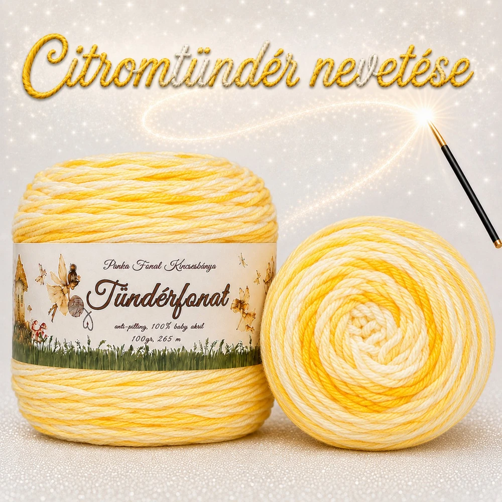 Batik, antipilling Tündérfonat - Citromtündér nevetése -753