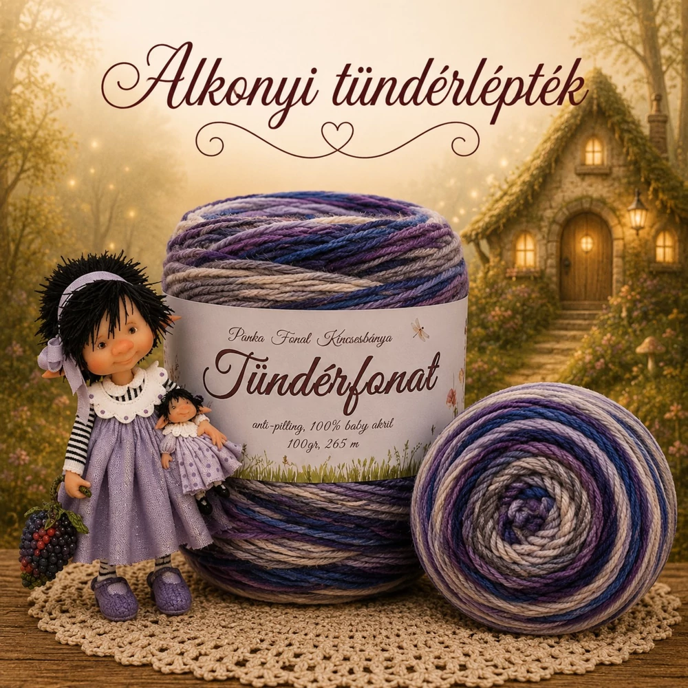 Batik, antipilling Tündérfonat - Alkonyi Tündérlépték -745