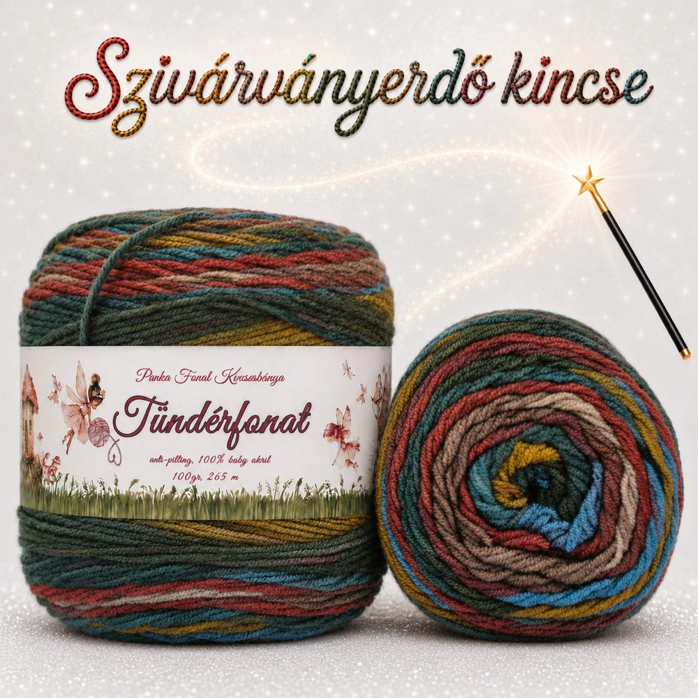 Batik, antipilling Tündérfonat - Szivárványerdő kincse -738