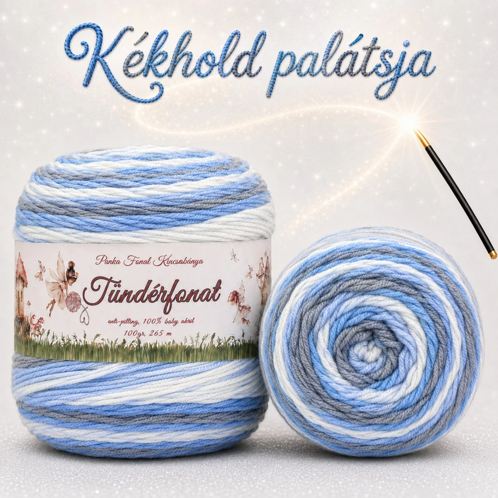 Batik, antipilling Tündérfonat - Kékhold Palátstja -741