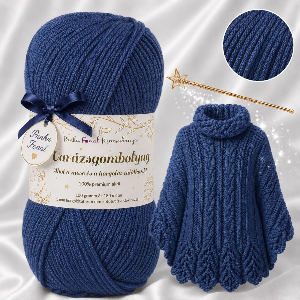 Varázsgombolyag prémium akril fonal - Álompor-993