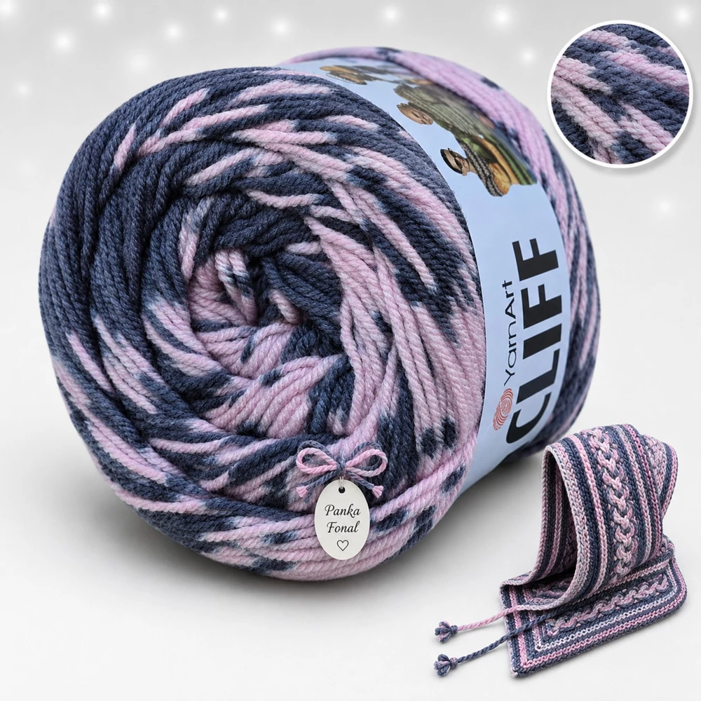Yarnart Cliff 8302 - Szürke szirmok tánca -