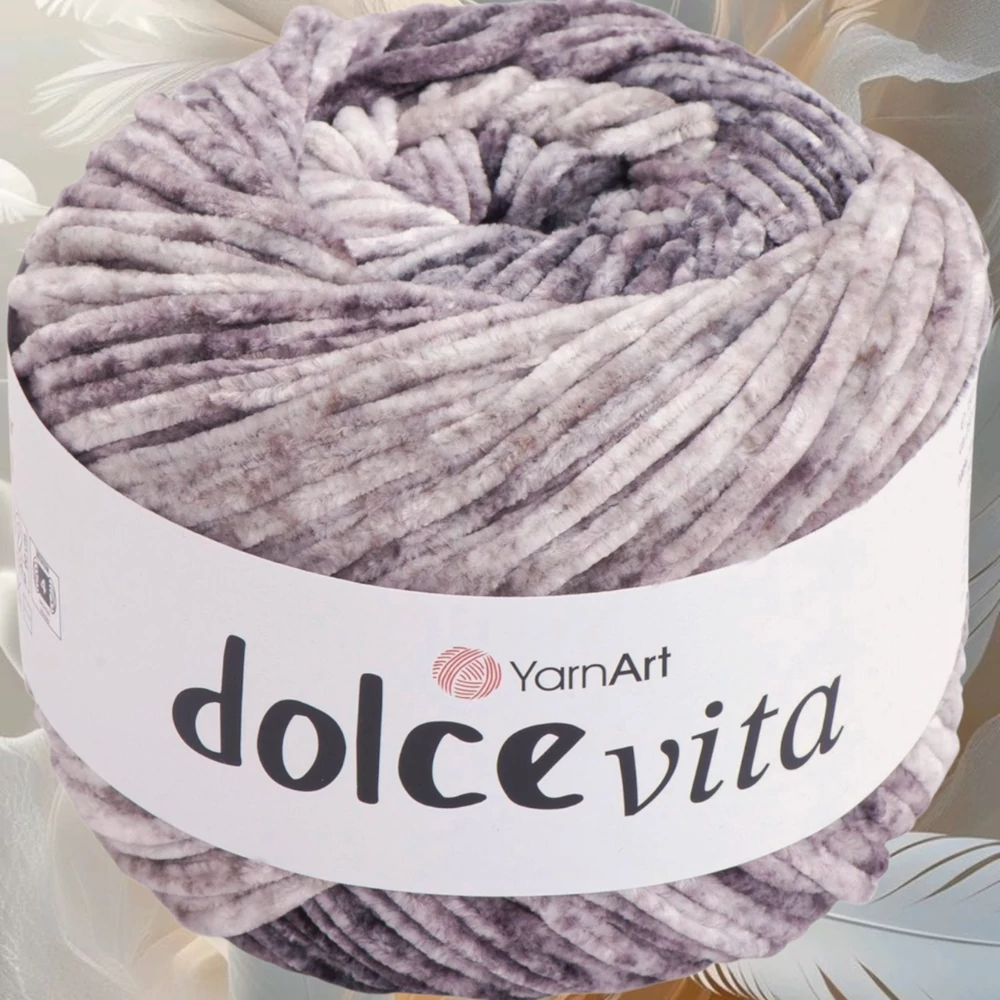 YarnArt Dolce Vita színátmenetes zsenília fonal - 3401 - Mandulakávé
