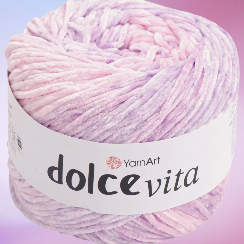 YarnArt Dolce Vita színátmenetes zsenília fonal - 3403 - Alkonycsók
