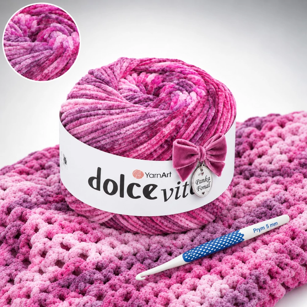 YarnArt Dolce Vita színátmenetes zsenília fonal - 3405 - Bodzahab