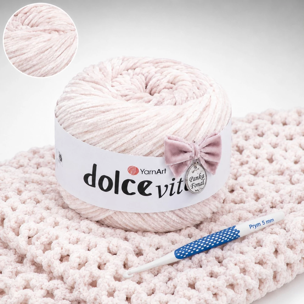 YarnArt Dolce Vita színátmenetes zsenília fonal - 3407 - Tejhab