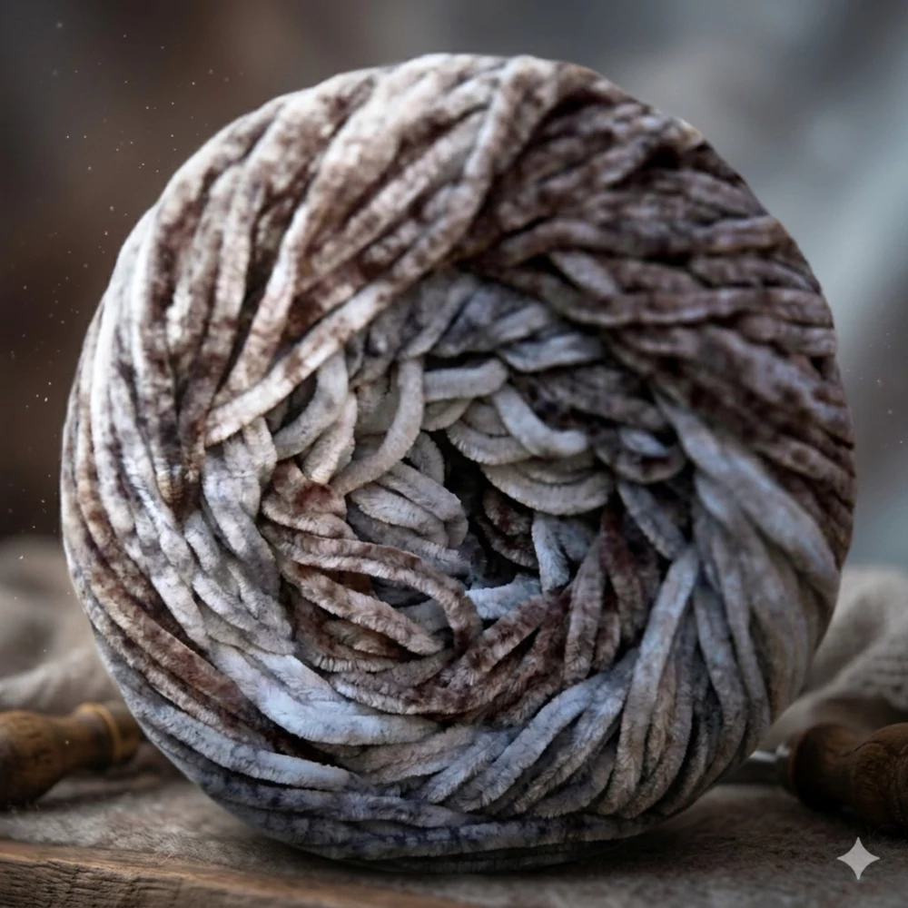YarnArt Dolce Vita színátmenetes zsenília fonal - 3414 - Cappuccino Frappé