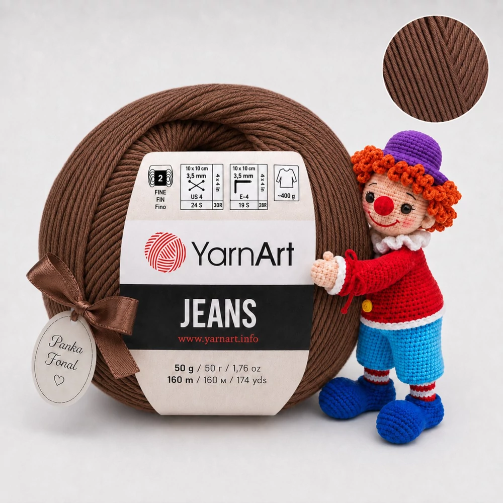 YarnArt Jeans amigurumi fonal - 40 - Szegfű barna