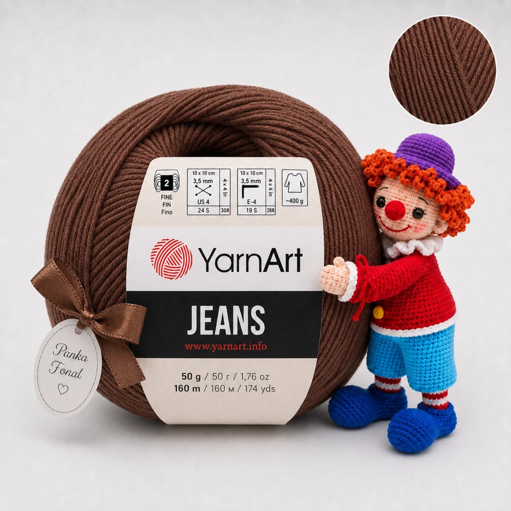 YarnArt Jeans amigurumi fonal - 70 - Csokoládé