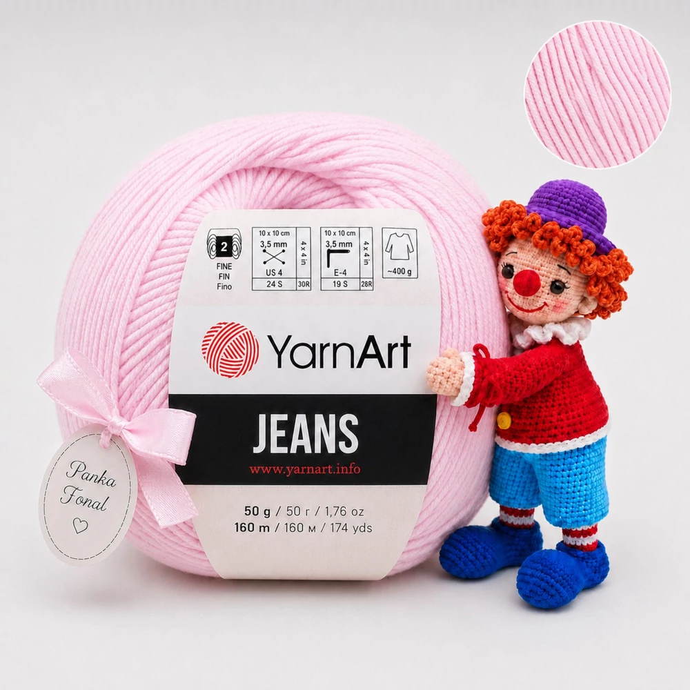 YarnArt Jeans amigurumi fonal - 18 - Csecsemő rózsaszín