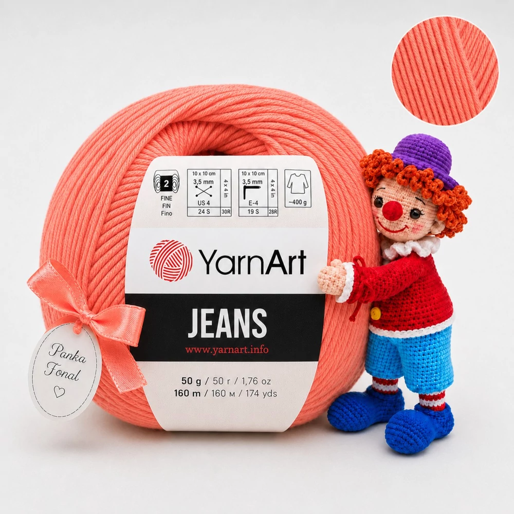YarnArt Jeans amigurumi fonal - 23 - Korall