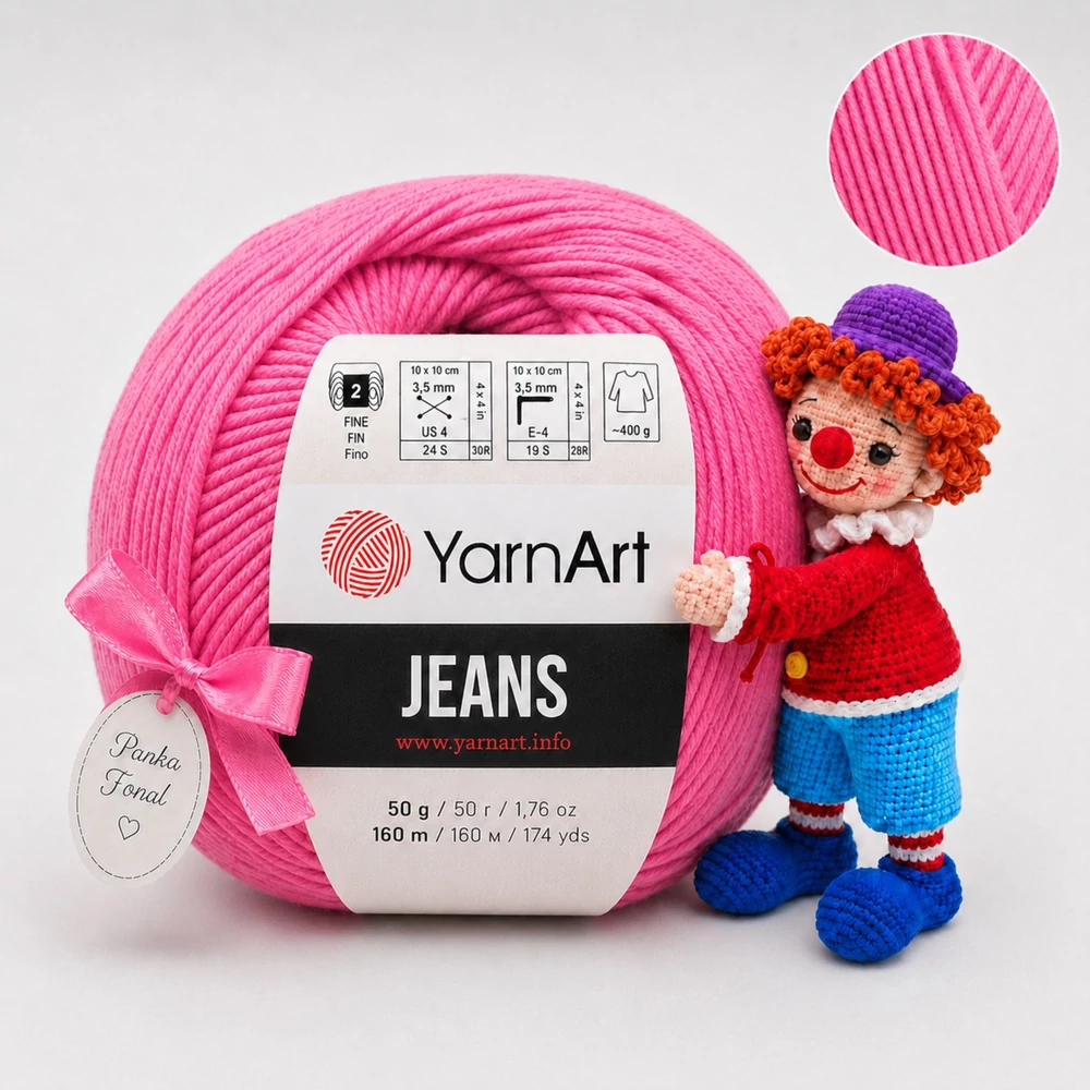 YarnArt Jeans amigurumi fonal - 78 - Selyemcukor rózsaszín