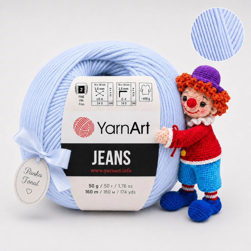 YarnArt Jeans amigurumi fonal - 75 - Holdkő kék