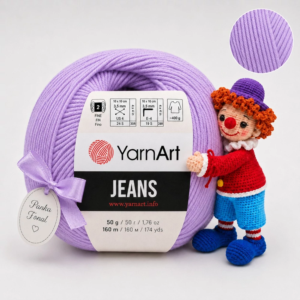 YarnArt Jeans amigurumi fonal - 89 - Levendula