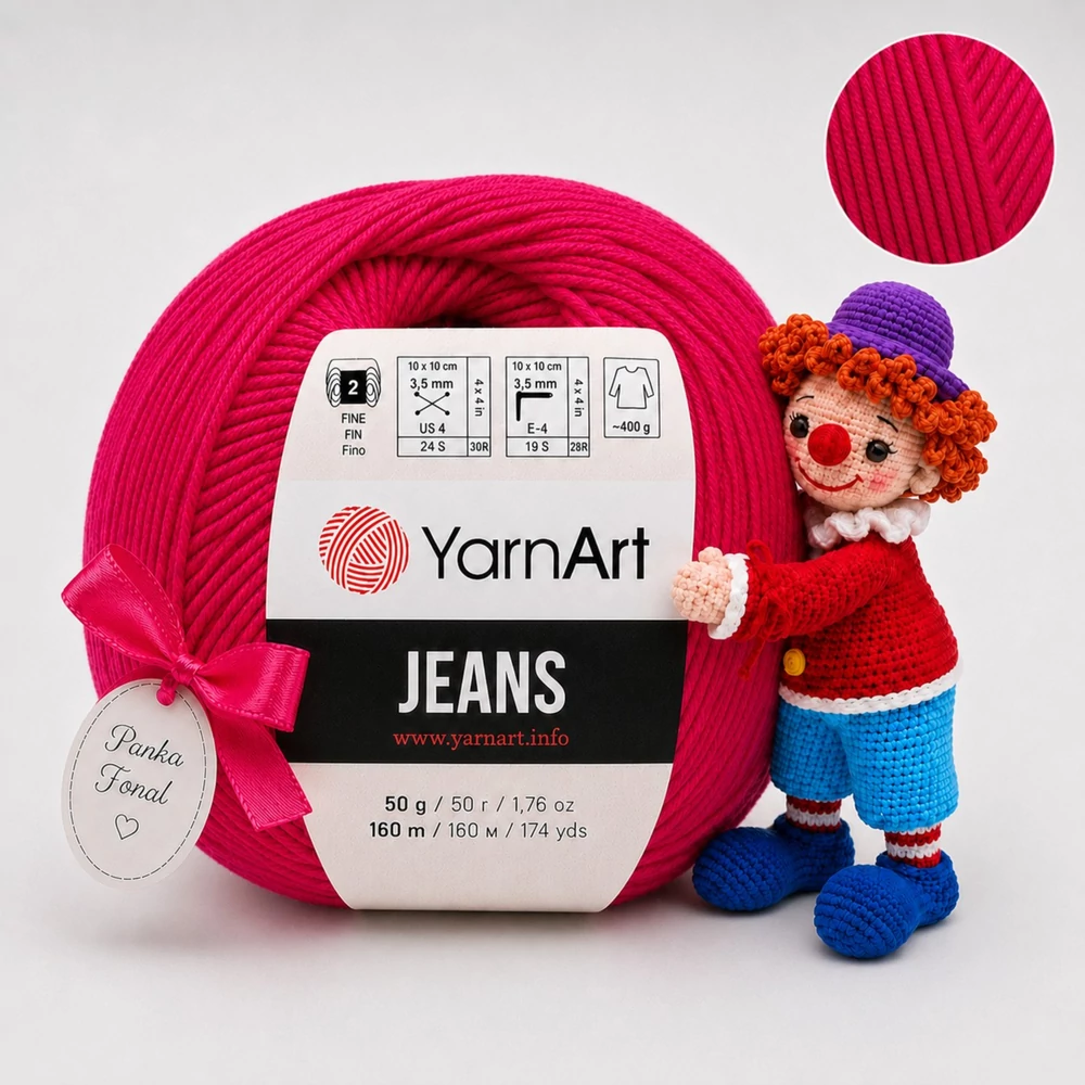 YarnArt Jeans amigurumi fonal - 51 - Piros