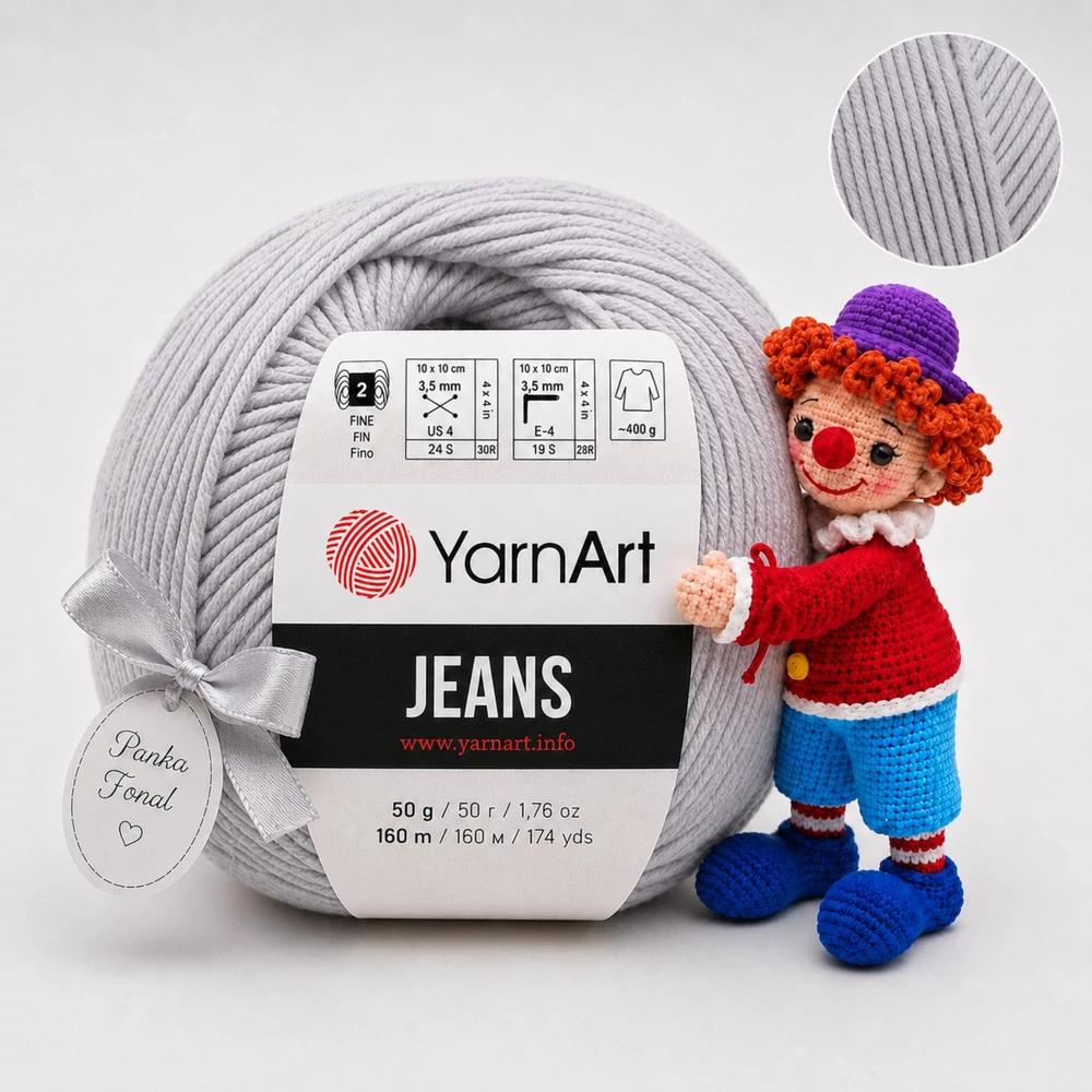 YarnArt Jeans amigurumi fonal - 80 - Ezüst szürke