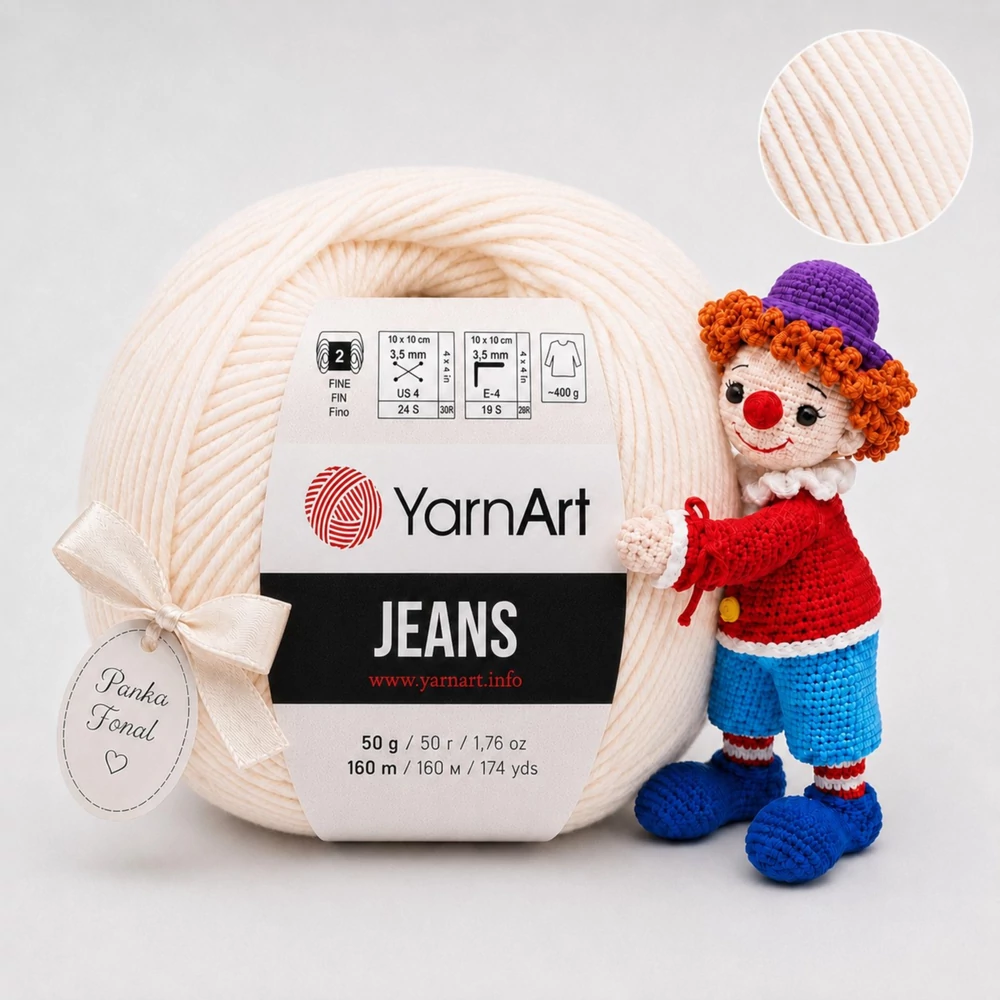 YarnArt Jeans amigurumi fonal - 03 - Ekrü