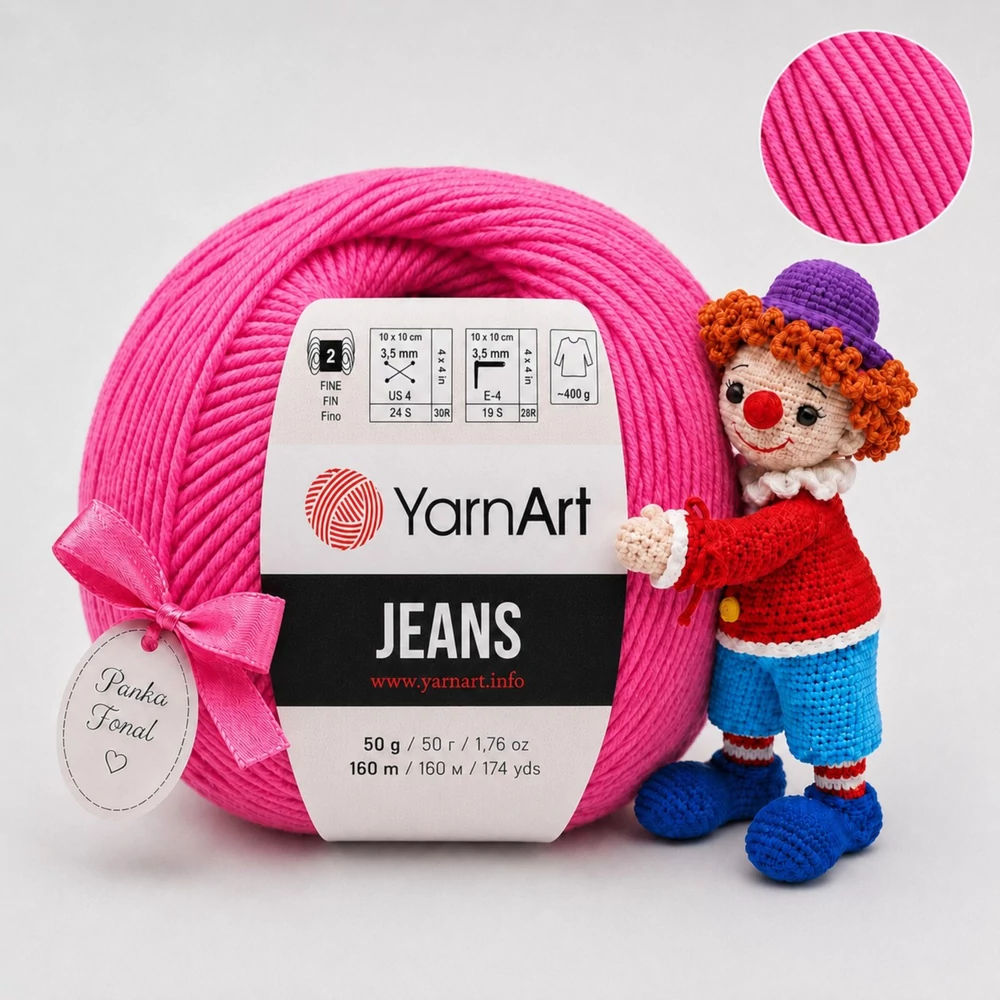 YarnArt Jeans amigurumi fonal - 42 - Pink -