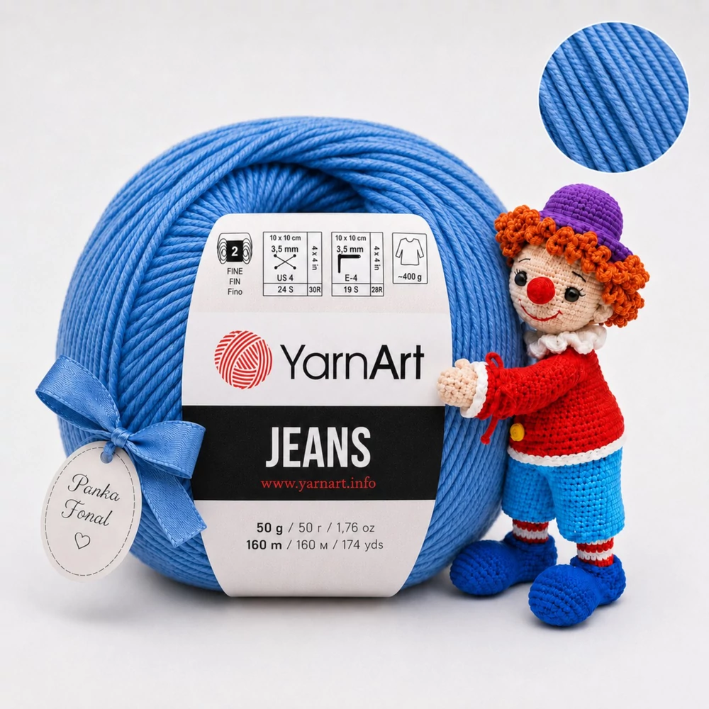 YarnArt Jeans amigurumi fonal - 16 Bounty kék -