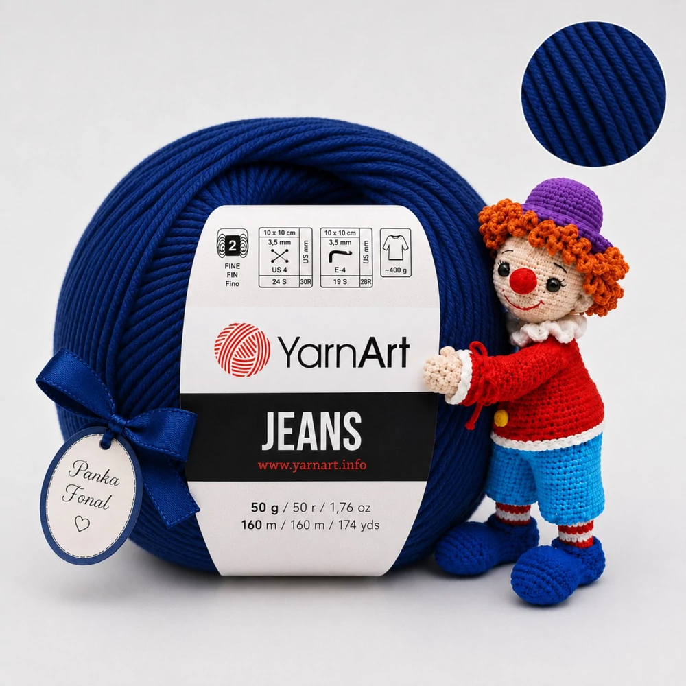 YarnArt Jeans amigurumi fonal - 54 Kagyló kék -