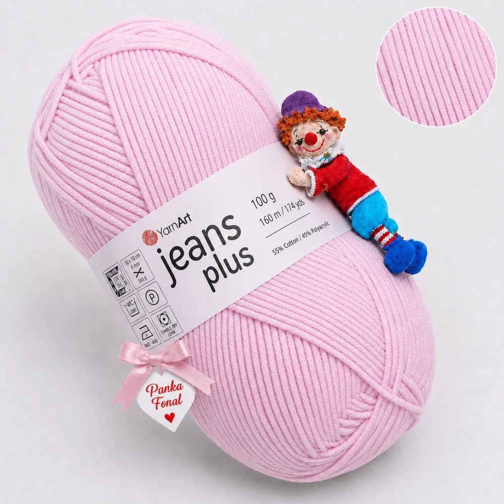 YarnArt Jeans Plus - 18 - Csecsemő rózsaszín