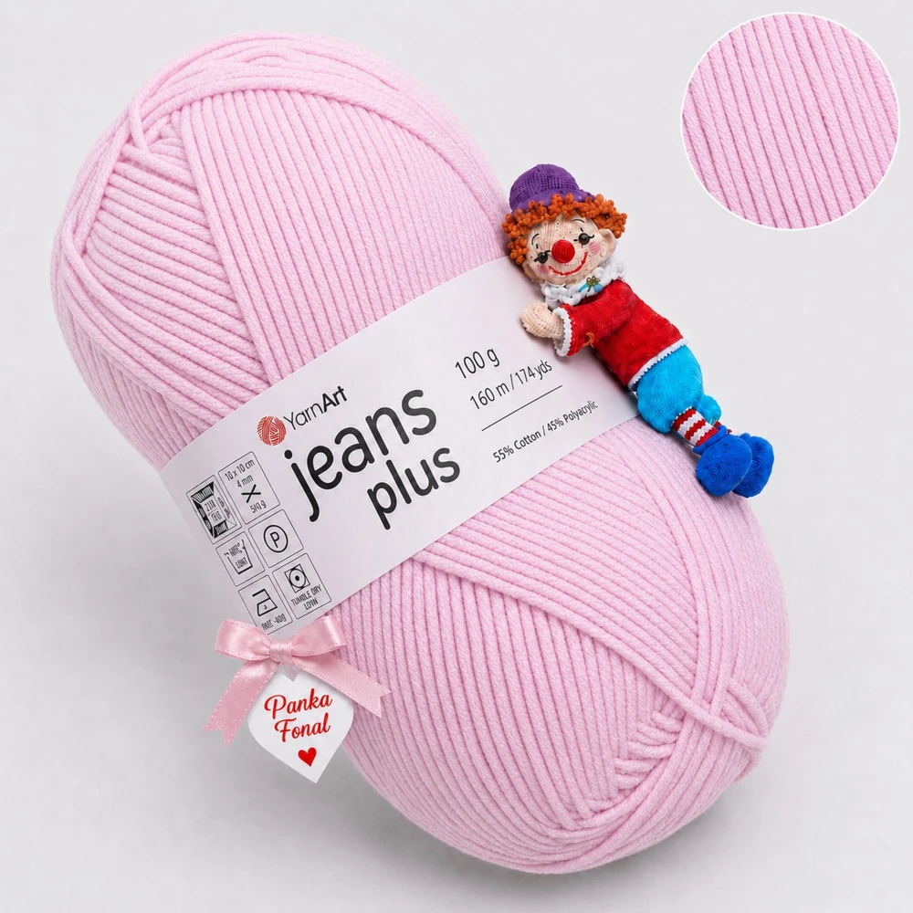 YarnArt Jeans Plus - 18 - Csecsemő rózsaszín