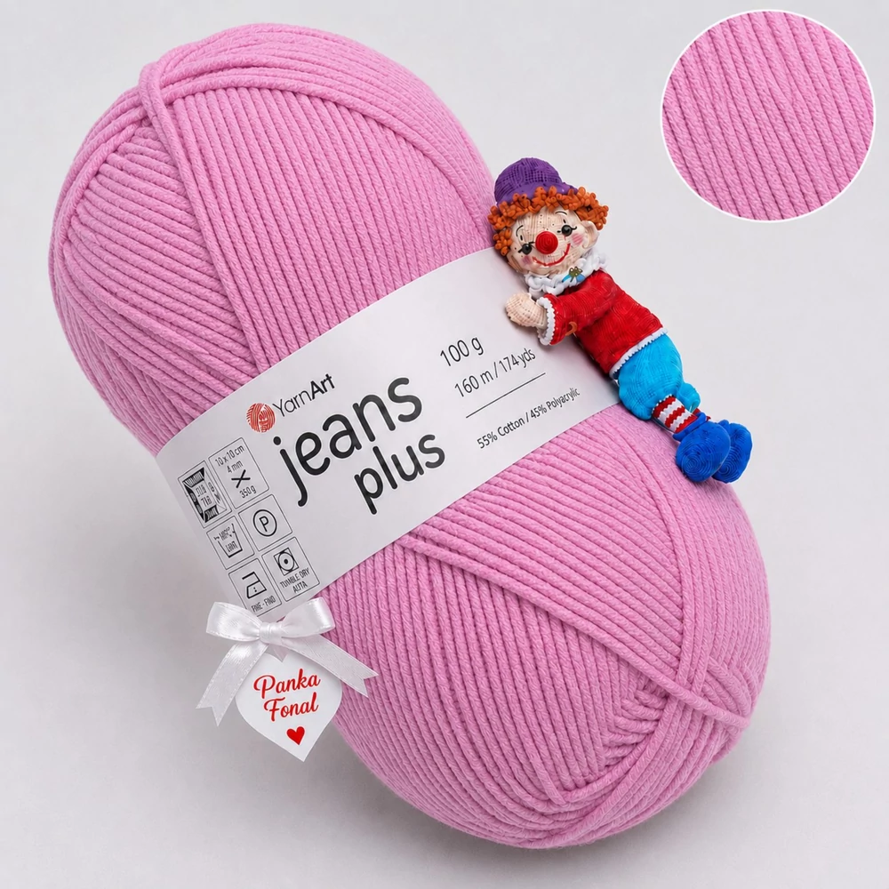 YarnArt Jeans Plus - 36 - Cukorka rózsaszín