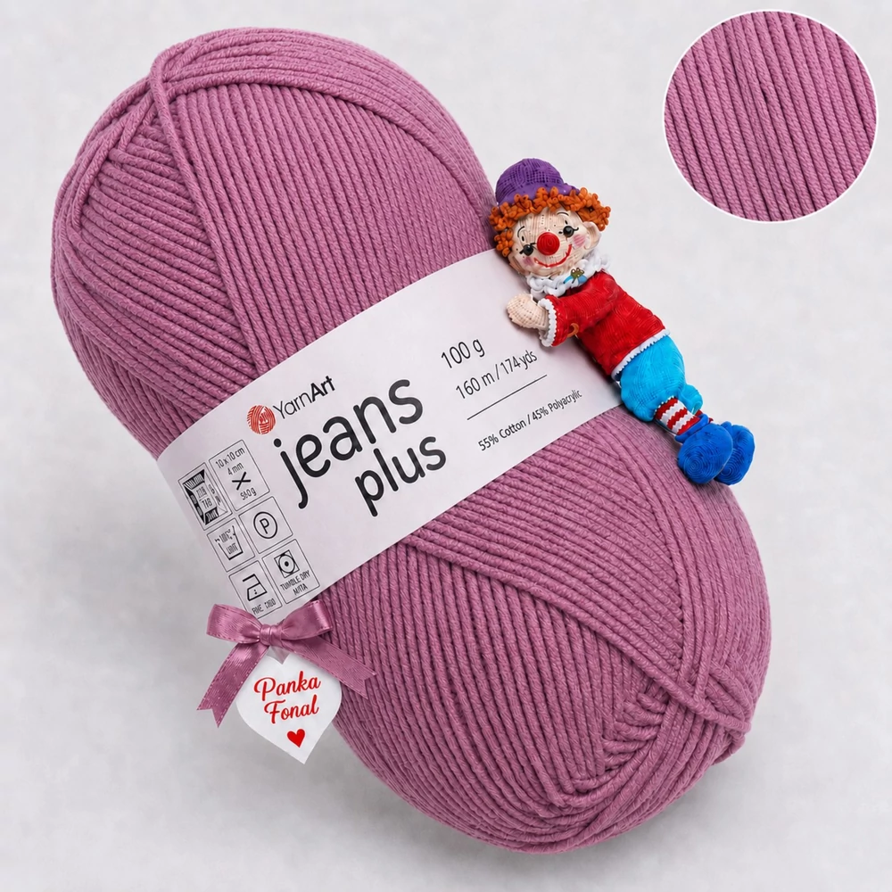 YarnArt Jeans Plus - 65 - Vintage rózsaszín