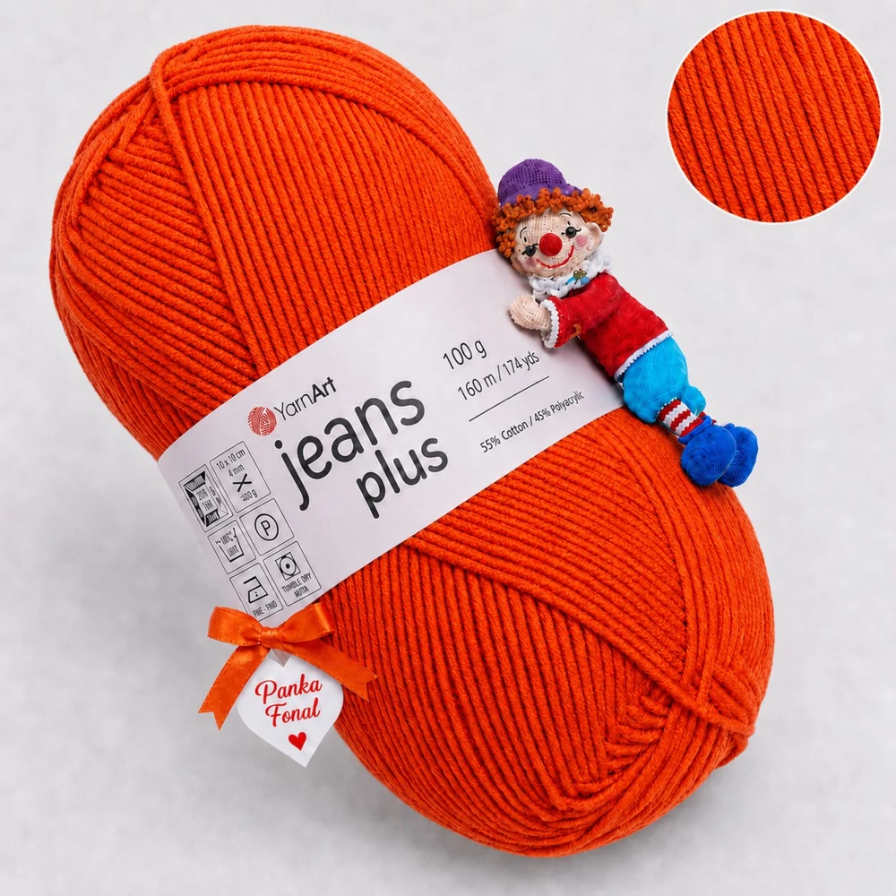 YarnArt Jeans Plus - 85 - Kadmium narancs
