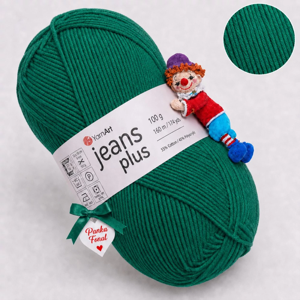 YarnArt Jeans Plus - 52 - Gyémánt zöld
