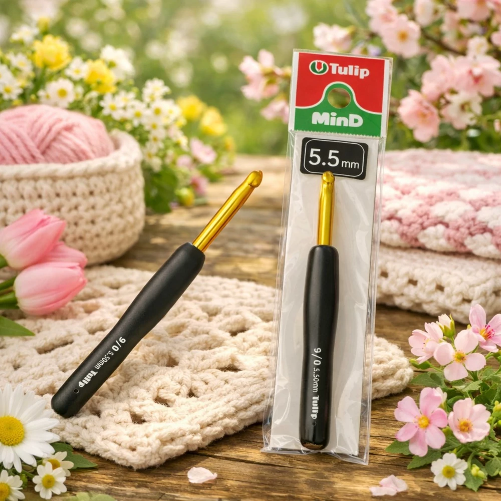 TULIP Etimo horgolótű – 5,5 mm, prémium soft nyéllel