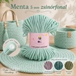 5 mm zsinórfonal Menta színben - Panka -