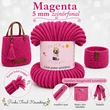 5 mm zsinórfonal Magenta színű  - Panka -