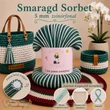 5 mm zsinórfonal Smaragd Sorbet színben - Panka -
