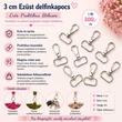 Kép 1/2 - 3 cm ezüst delfinkapocs - karabiner