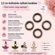 Kép 1/2 - 2,2 cm acélszürke nyitható karabiner