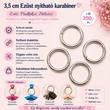 Kép 1/2 - 3,5 cm ezüst színű karabiner, nyitható