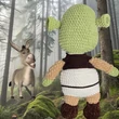 Kép 3/3 - Horgolt Shrek figura – 45 cm – puha zsenília fonalból