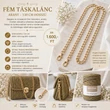 Kép 1/2 - Fém táskalánc - arany - 130 cm hosszú